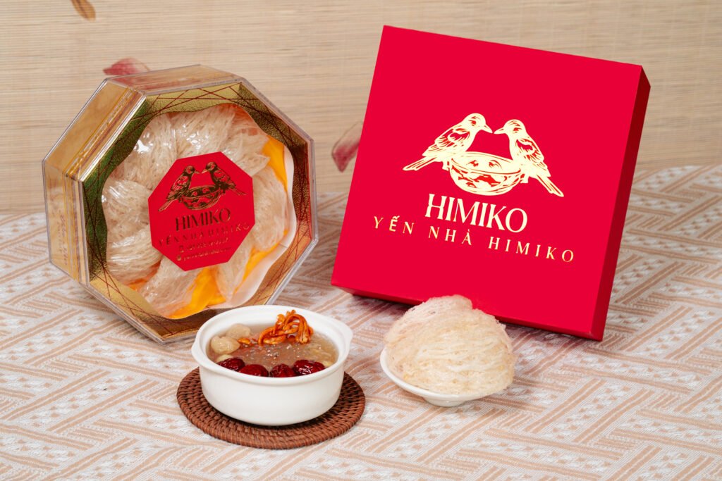 Yến Tinh Chế Himiko nguyên tổ kèm hộp quà và món yến chưng