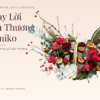 Giỏ Quà Yến Và Hoa Himiko kết hợp hoa tươi và yến chưng thanh vị